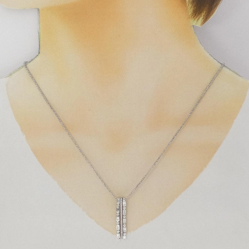 K18WG 2WAY Dây chuyền kim cương 0.43CT - Hàng hiệu Authentic 862849