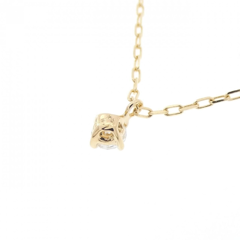 K18YG Solitaire Dây chuyền kim cương 0.1CT - Hàng hiệu Chính hãng 861894