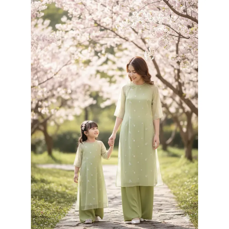 Áo dài mẹ con mới tinh 781641