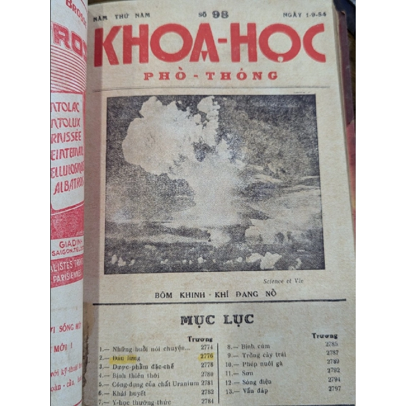 Khoa học phổ thông số 94 -105 ( trọn 12 số đóng chung bìa cứng ) 127134