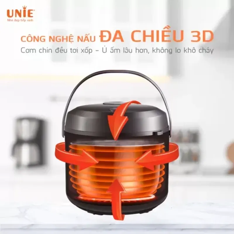 UNIE UE–626 – Nồi cơm điện 1.8L, nấu cơm mềm, tơi đều, thơm ngon! 709583