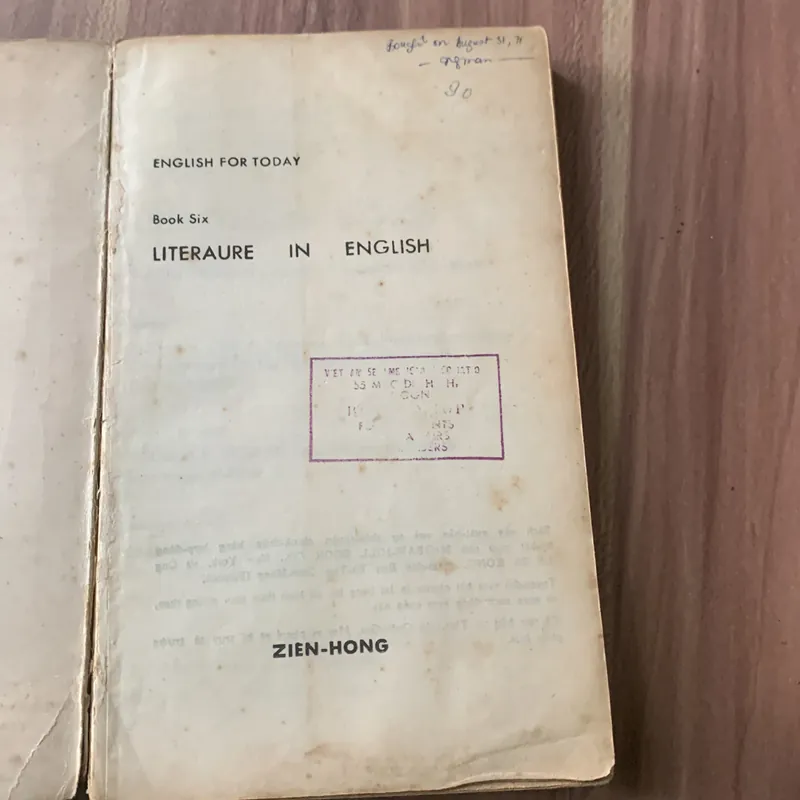 ENGLISH  FOR TODAY, BOOK SIX, LITERATURE SIN ENGLISH 620746