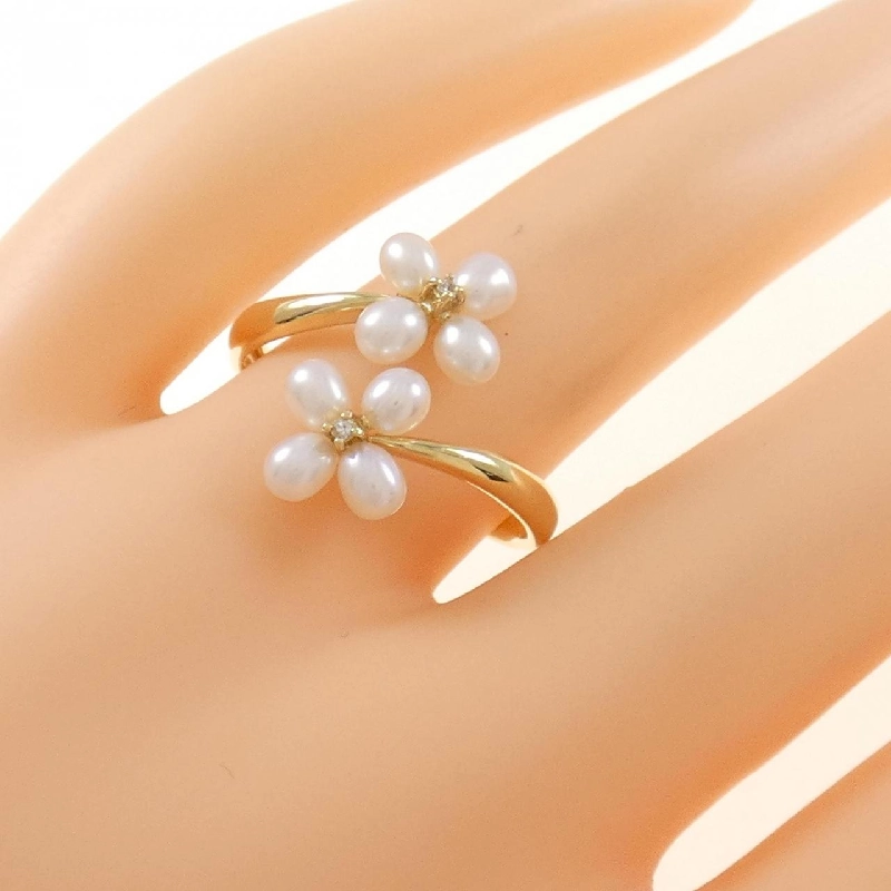 Nhẫn ngọc trai nước ngọt K18YG hoa 668156