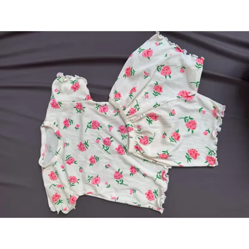 Set bộ thun mát cho bé gái 1-2t, <13kg, hàng may mẫu new mua 1 tặng 1 790724