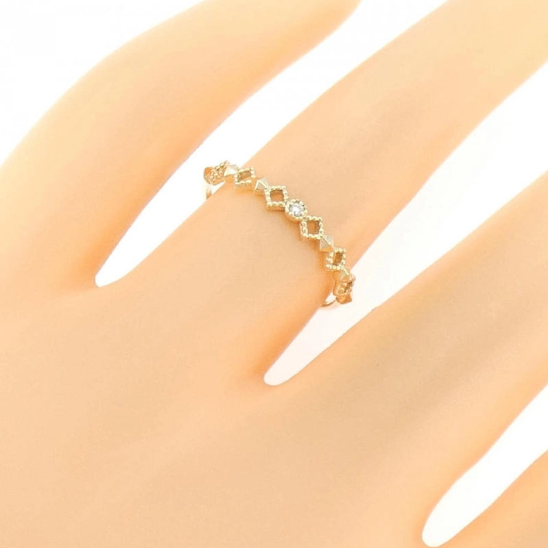 Nhẫn kim cương K10YG 0.01CT 667109
