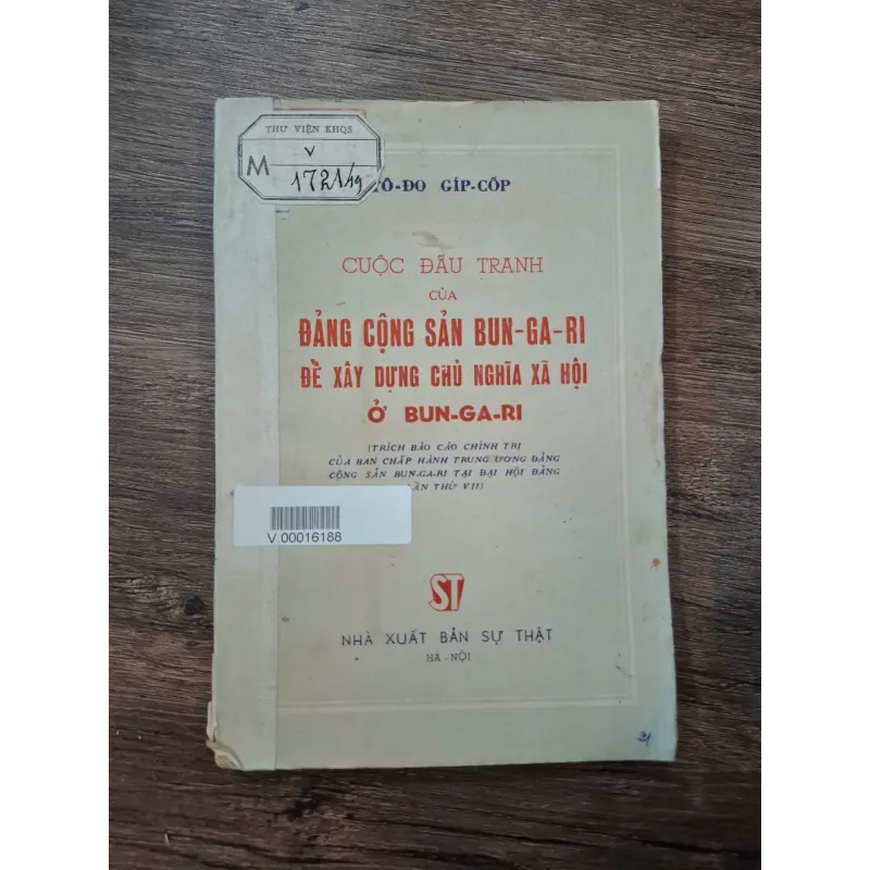 Cuộc Đấu tranh của Đảng Cộng sản Bun-ga-ri để Xây dựng Chủ nghĩa Xã hội ở Bun-ga-ri 718400