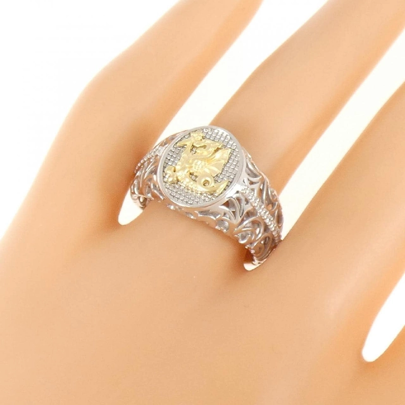 Nhẫn kim cương PT950/K18YG hình rồng 0.126CT 666658