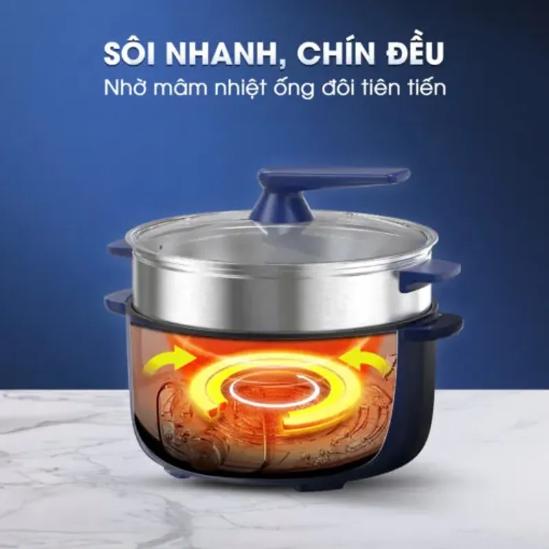 Nồi lẩu hấp KALITE KL568-S đa năng 2 tầng dung tích 11L 577571