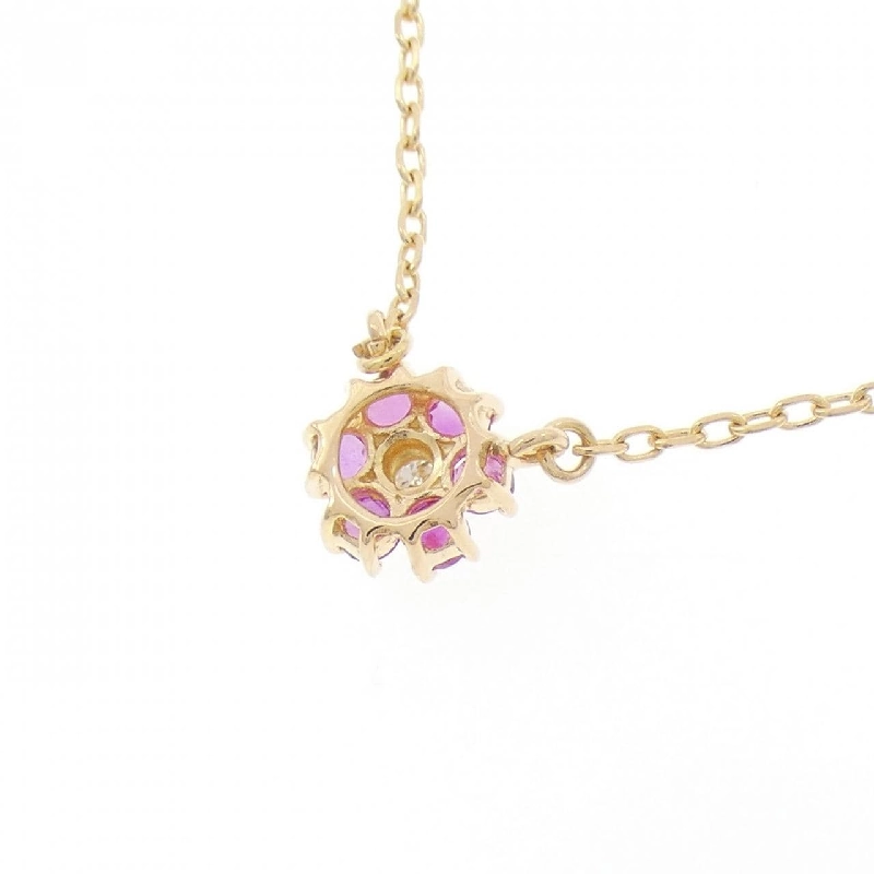 K18YG Hoa Hồng Ruby Dây Chuyền - Hàng hiệu Chính hãng 858368