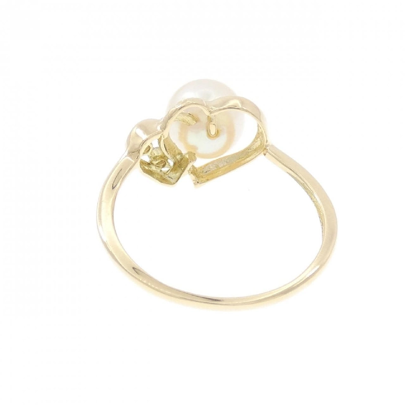 Nhẫn ngọc trai Akoya hình trái tim K18YG 7.2mm - Hàng hiệu Chính hãng 848288