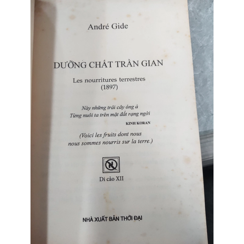 DƯỠNG CHẤT TRẦN GIAN - ANDRÉ GIDE  326492