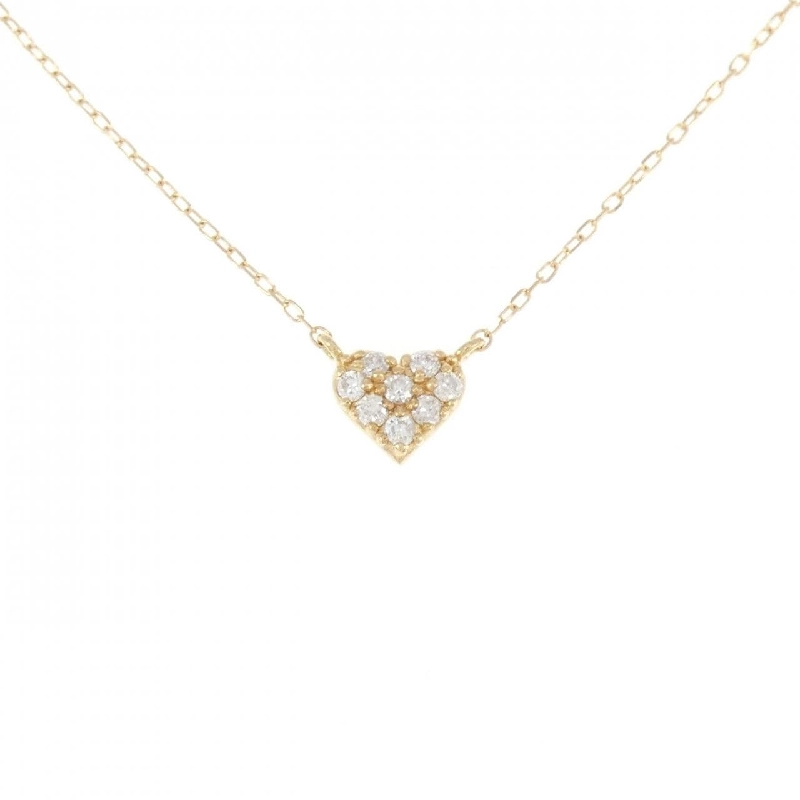 K18YG Dây chuyền kim cương hình trái tim 0.10CT - Hàng hiệu Chính hãng 861146