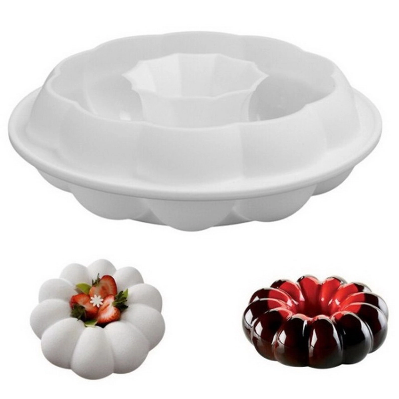 Khuôn silicon làm đế bánh, rau câu tròn hình bí ngô - Loại 21 cm - Mã số 1167 338454