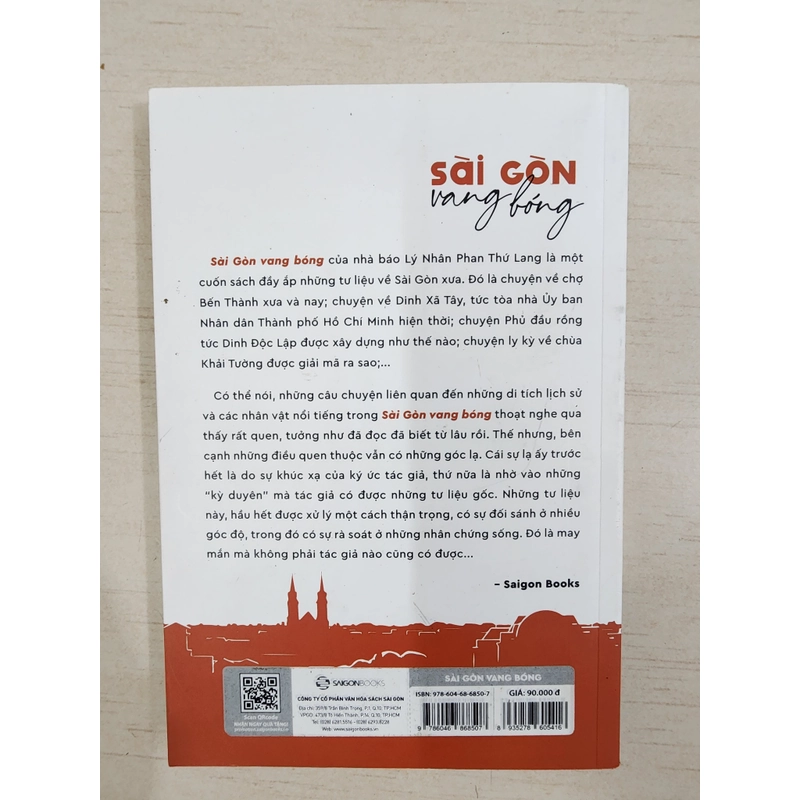 Sách Sài Gòn vang bóng của Lý nhân Phan Thứ Lang mới 99% 527309