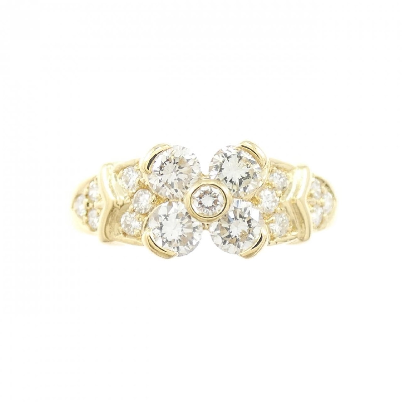 Nhẫn kim cương hoa K18YG 0.71CT 665742