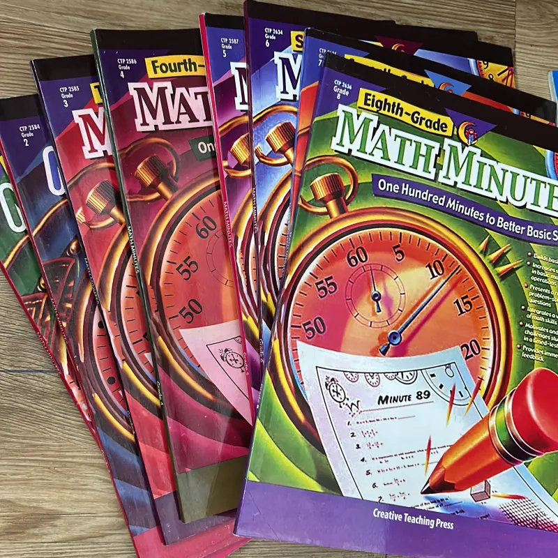 Bộ sách Math Minutes grade1-8 cho bé học Toán bằng English 1031500