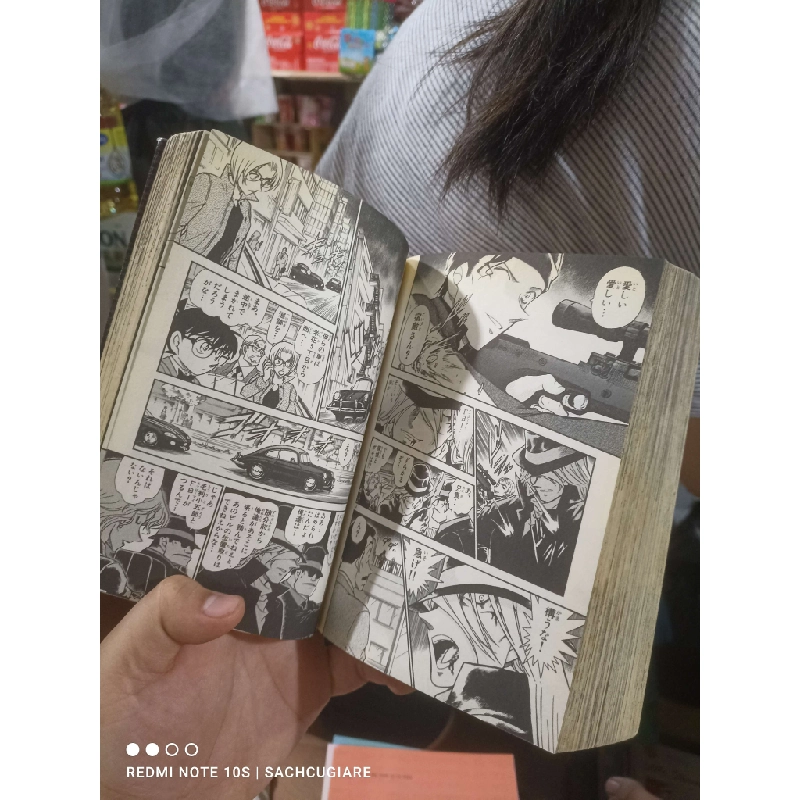 Conan truyện tranh Tiếng Nhật bìa đen mới 80% ố Sách học tiếng Nhật HCM2702 930678