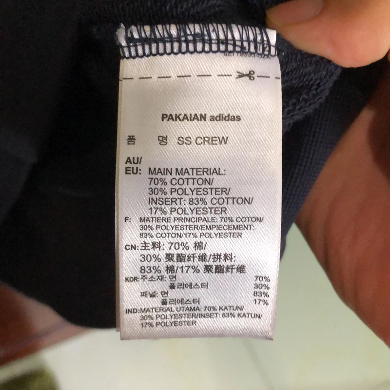 Áo ss crew_ áo phông nam a.di.das size M chính hãng bao check 508808