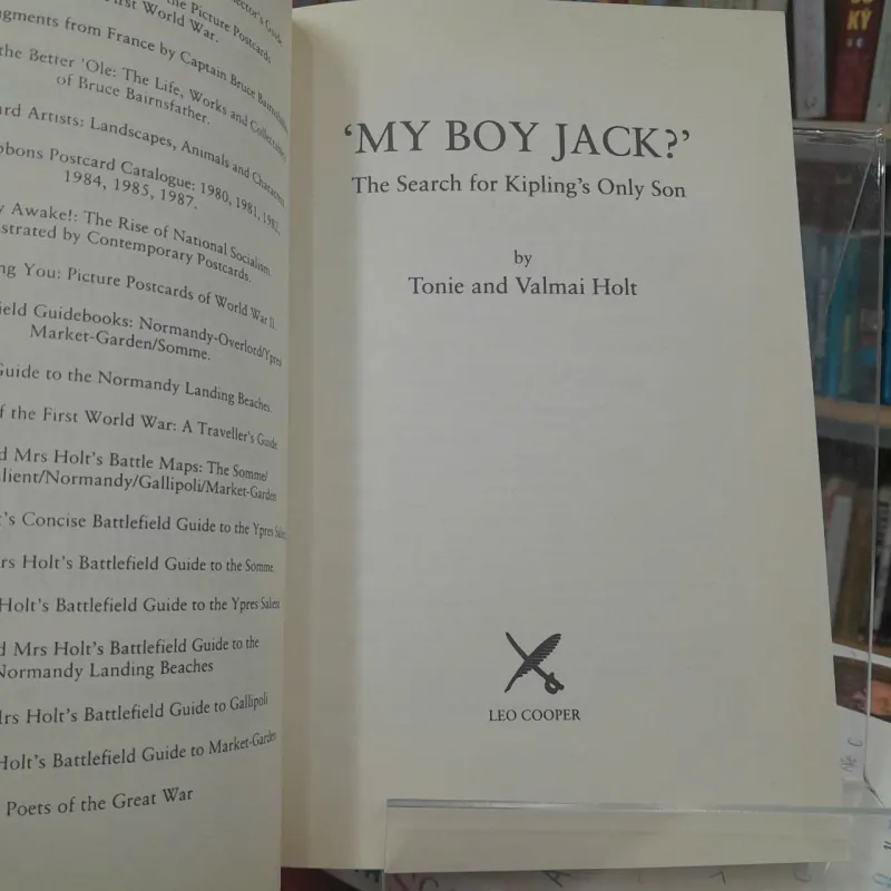 MY BOY JACK? - TONIE AND VALMAI HOLT 589488