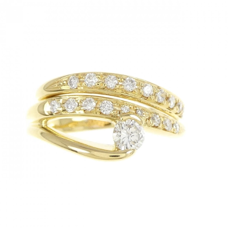 Nhẫn kim cương K18YG 0.51CT 666740