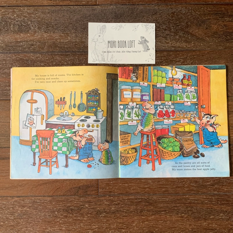 Sách tranh tiếng anh Little Monster at Home, Used, Minh họa cổ điển 478683