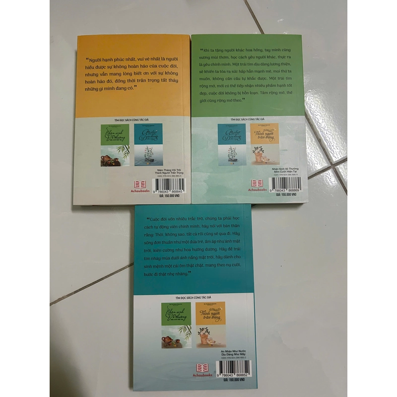 Combo Nhân Sinh Vô Thường + An Nhàn Như Nước - Dịu Dàng Như Mây + Thỉnh Người Trân Trọng 446474