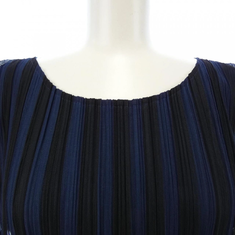 Pleats Please 2014 Layered Mesh Stripe PP41-JK675 7569022 Tunic - Hàng hiệu Authentic 774424