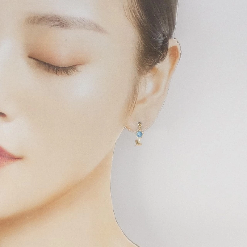 K18YG Hoa Tai Blue Topaz - Hàng hiệu Chính hãng 865164