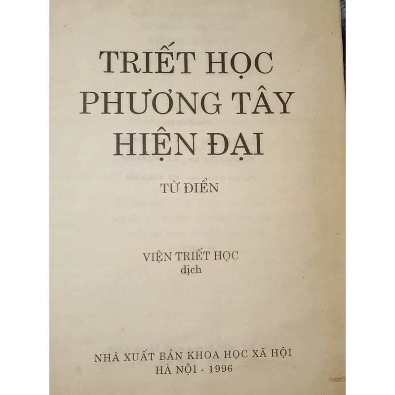 Từ điển triết học phương Tây hiện đại 523312