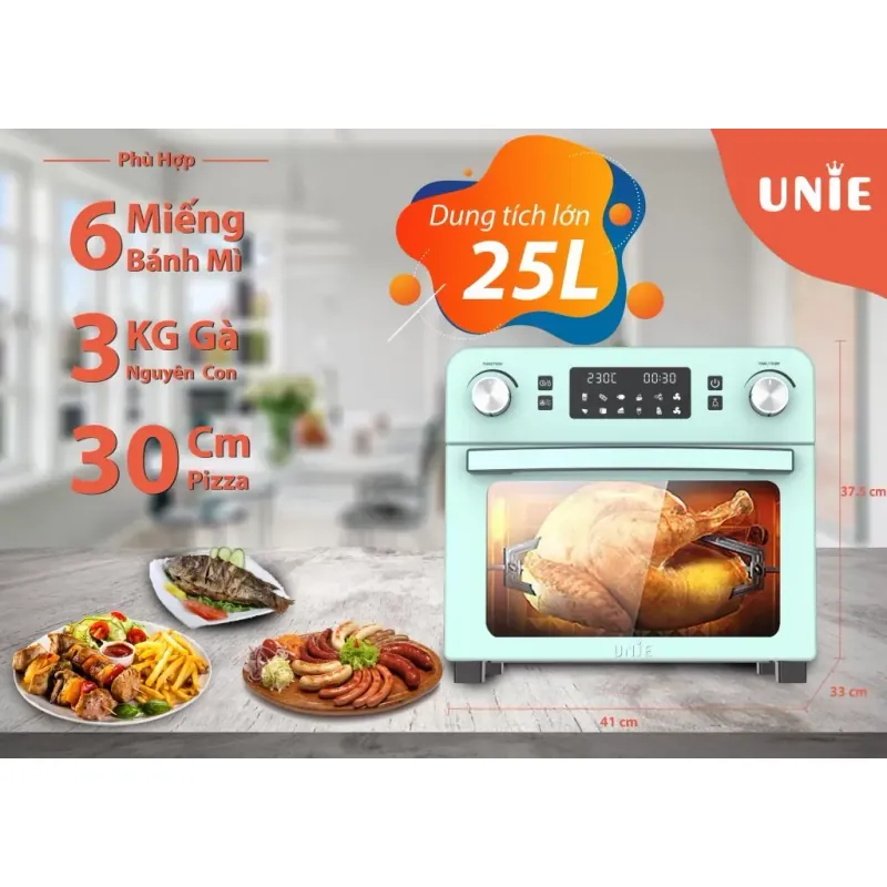 Lò nướng kiêm nồi chiên không dầu UNIE Q36 798155