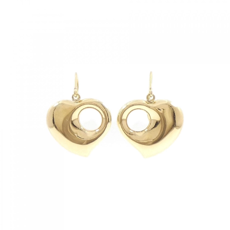 K18YG Bông tai hình trái tim - Hàng hiệu Chính hãng 874419