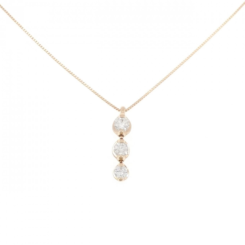 K18PG Dây chuyền kim cương ba viên 0.30CT - Hàng hiệu Chính hãng 857253