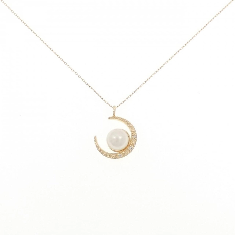 K10YG Mặt trăng Akoya Pearl Dây chuyền 6.5mm - Hàng hiệu Chính hãng 856510