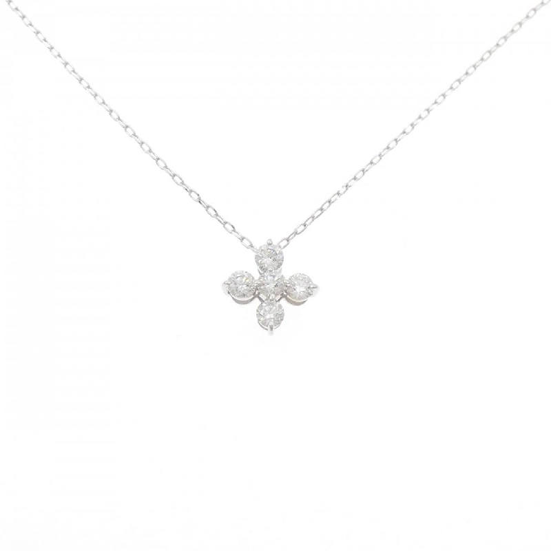 K18WG Hoa Nhẫn Kim Cương Dây Chuyền 0.50CT - Hàng hiệu Chính hãng 857911