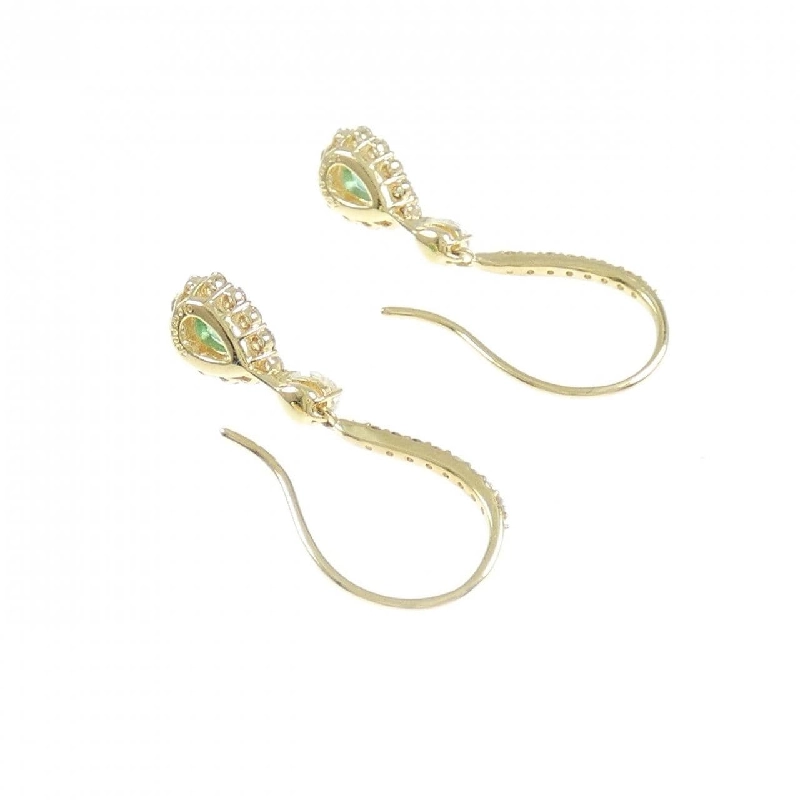 K18YG Bông tai Ngọc lục bảo 0.39CT - Hàng hiệu Chính hãng 877009