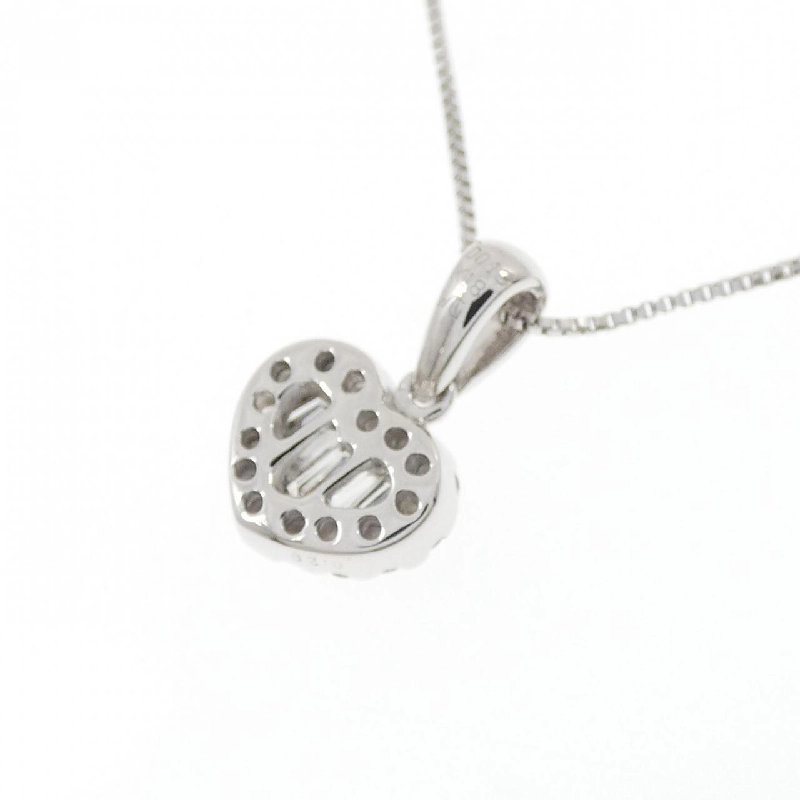 K18WG Dây chuyền kim cương hình trái tim 0.13CT - Hàng hiệu Chính hãng 858350