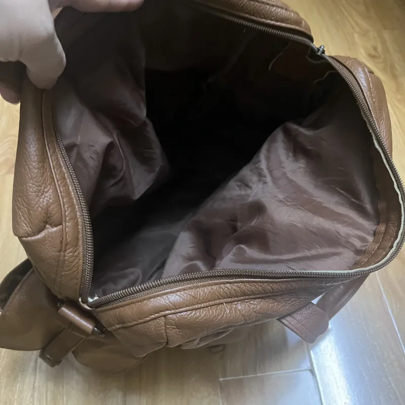 Balo nam 30x42x15 da thật 2hand 1013065