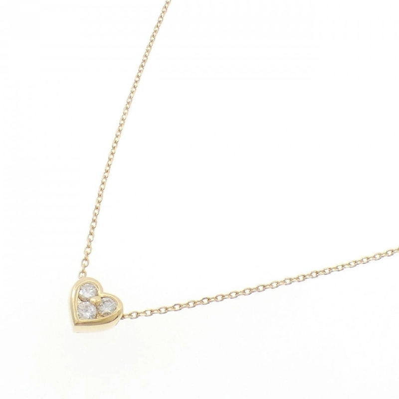 K18YG Dây chuyền kim cương hình trái tim 0.24CT - Hàng hiệu Chính hãng 856519