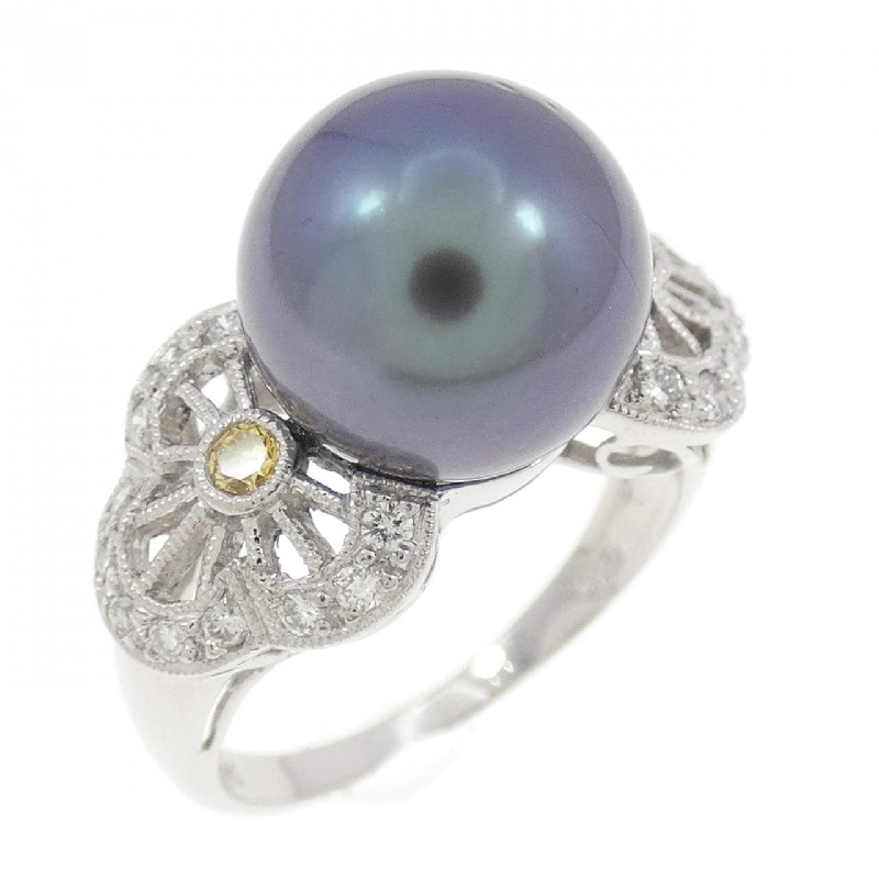 Nhẫn ngọc trai đen 750WG 10.1mm 668787