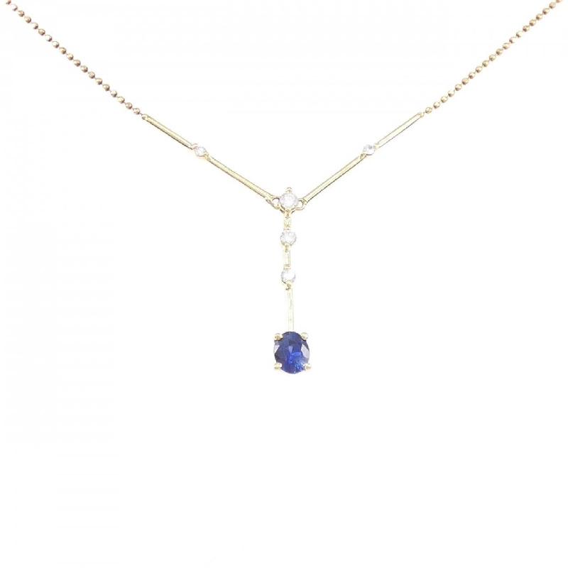 K18YG Sapphire Necklace 0.48CT - Hàng hiệu Authentic 859070