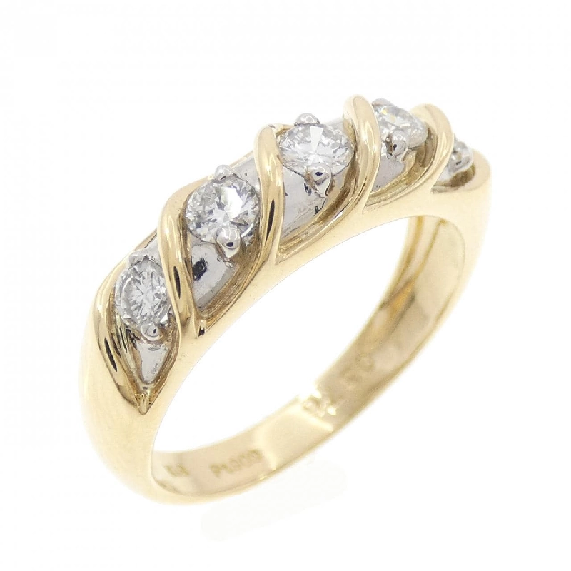 Nhẫn kim cương K18YG/PT900 0.376CT 668079