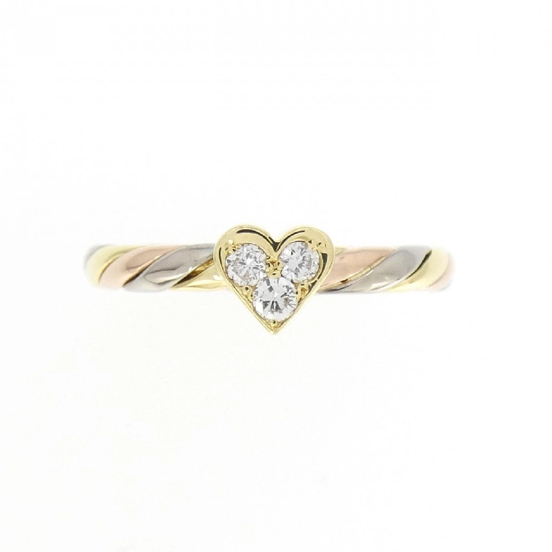 Nhẫn kim cương hình trái tim ba màu K18 673272