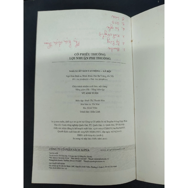 Cổ Phiếu Thường Lợi Nhuận Phi Thường Philip A. Fisher mới 70% (bị ghi bìa, bị ghi trang cuối) 2017 HCM0805 kinh tế 914241