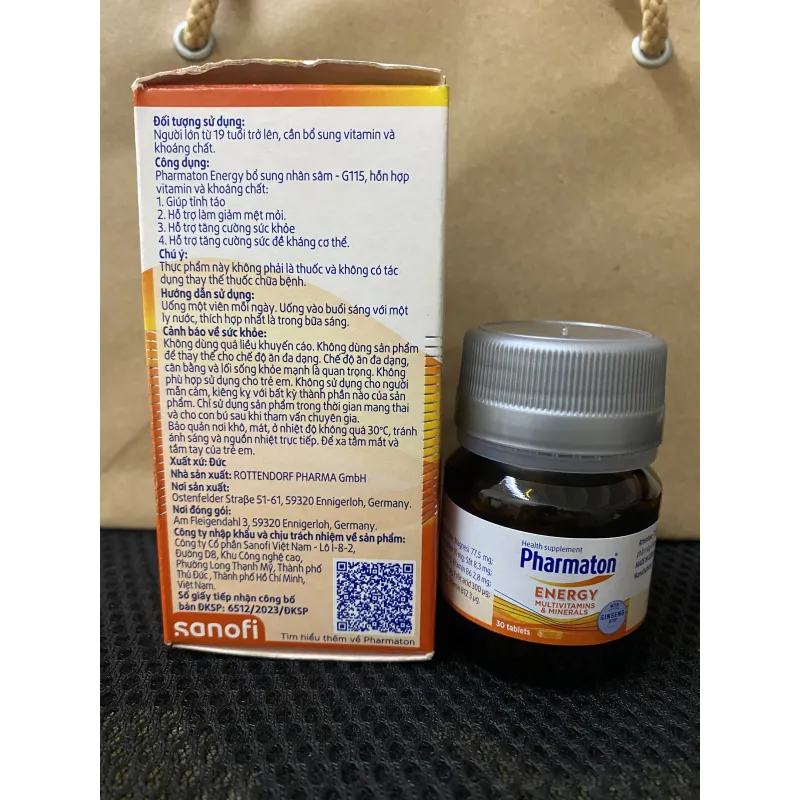 Thực phẩm bổ sung Vitamin và khoáng chất có chứa Nhân sâm (Đức) giá gốc 249k giảm 40% 800102