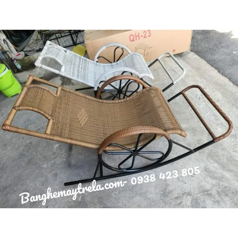 Ghế bập bênh nhựa giả mây giá rẻ 797263
