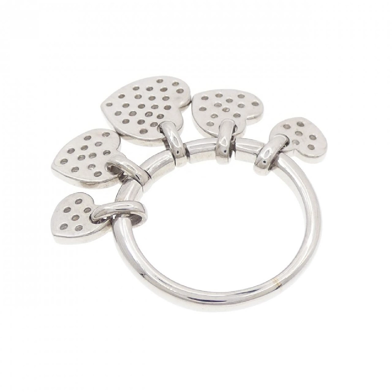 Nhẫn kim cương pavé hình trái tim K18WG 0.30CT - Hàng hiệu chính hãng 854761