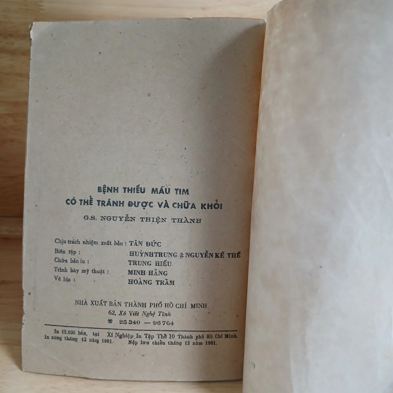 Bệnh Thiếu Máu Tim Có Thể Tránh Được Và Chữa Khỏi (Xb 1981) - Gs. Nguyễn Thiện Thành 455898
