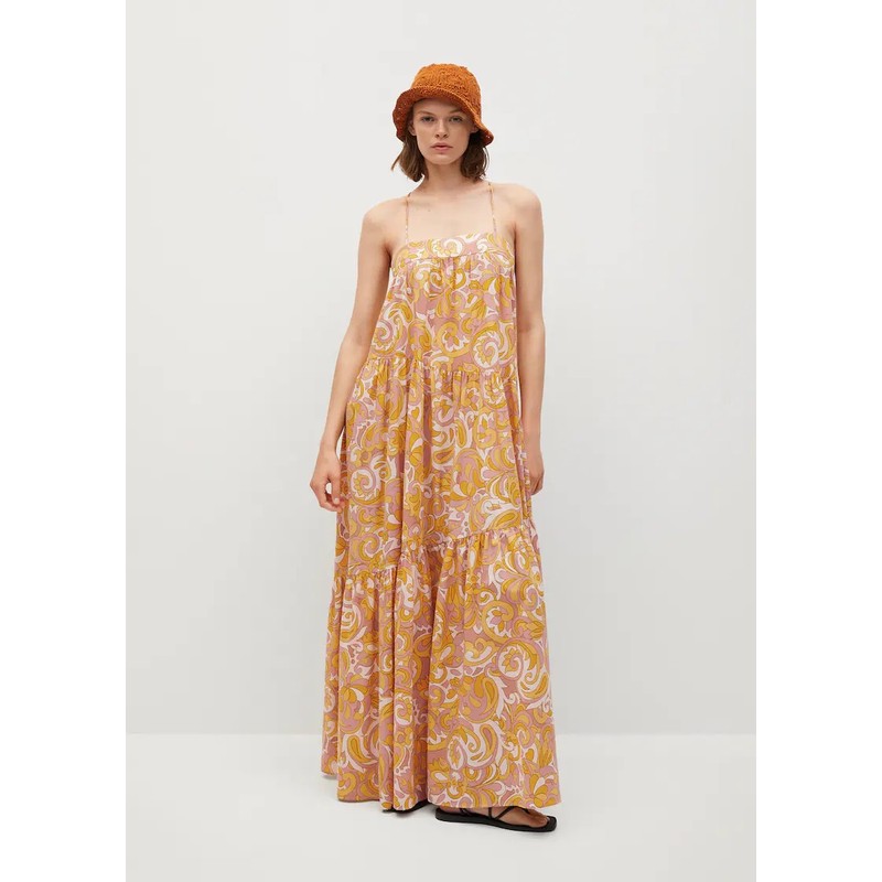 Đầm maxi mango size xs,newtag,mới 100% 143867