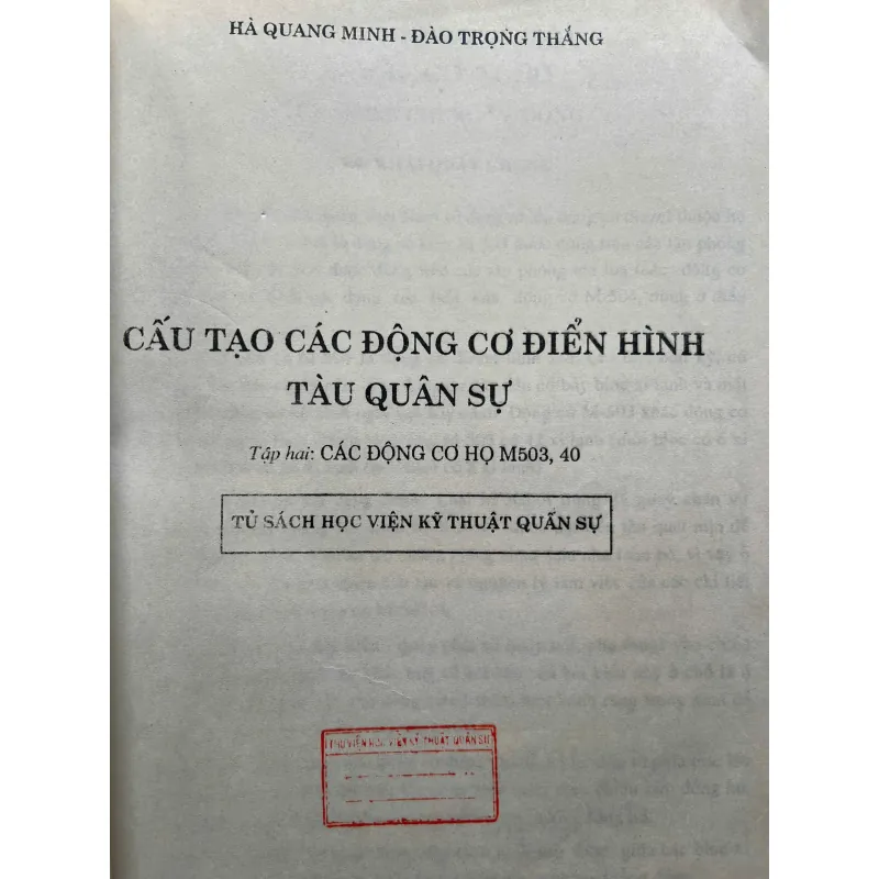 CẤU TẠO CÁC ĐỘNG CƠ ĐIỂN HÌNH TÀU QUÂN SỰ (Tập II) 761667