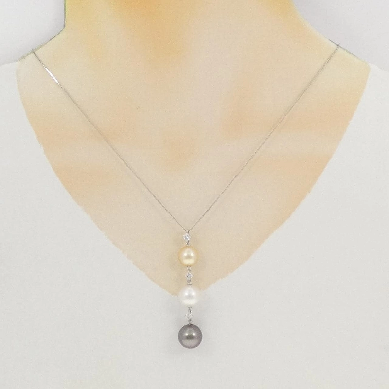 K18WG Ngọc trai Dây chuyền - Hàng hiệu Chính hãng 859746